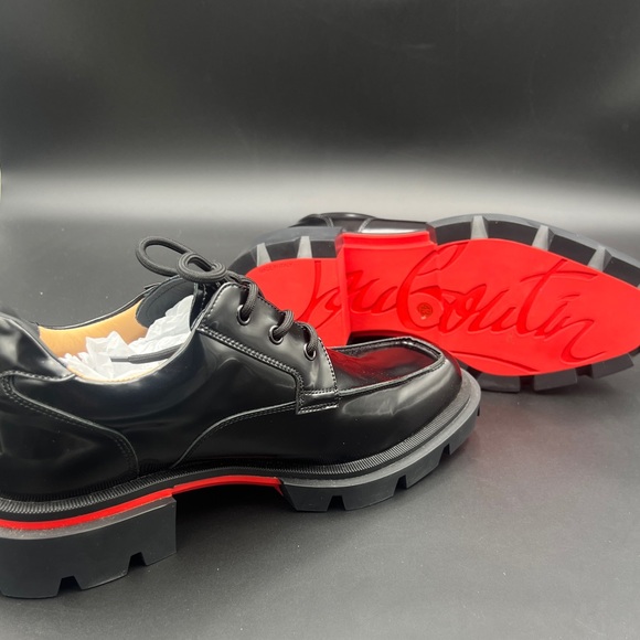 Christian Louboutin Glossy Black Oxfords with Red Soles